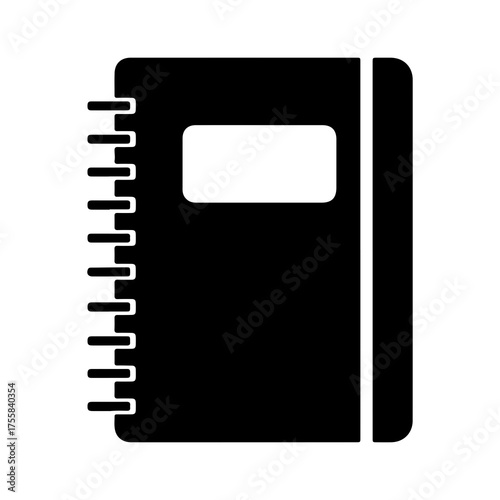 Spiral notebook with transparent background