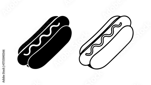 Hot dog icon with transparent background