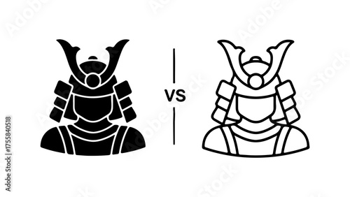 Samurai helmets comparison with transparent background