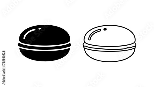 Macaron icons with transparent background