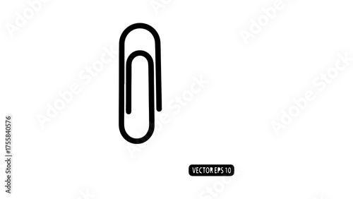 Paperclip icon with transparent background