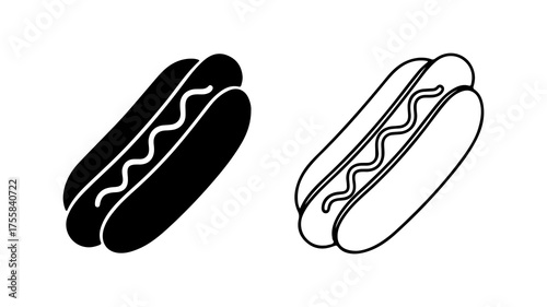 Hot dog icon with transparent background
