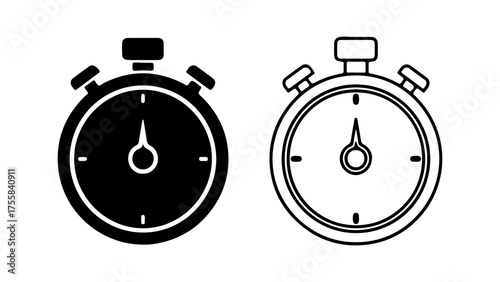 Stopwatch icon with transparent background