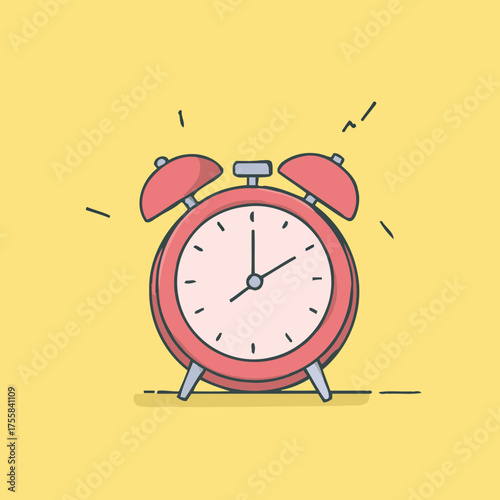 Alert alarm clock vector illustration