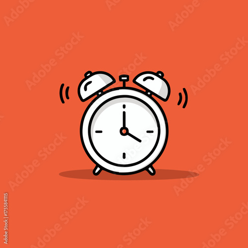 Blue ringing alarm vector