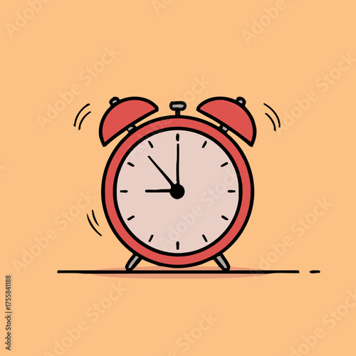 Cute ringing clock vector