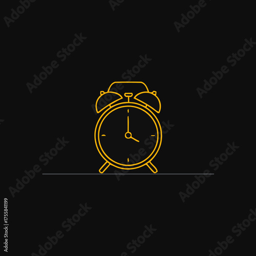 Desktop alarm clock vector