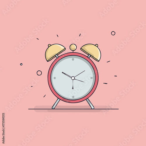 Modern alarm clock vector illustration