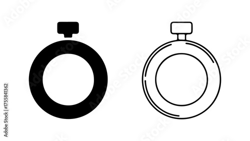 Pocket watch icon with transparent background