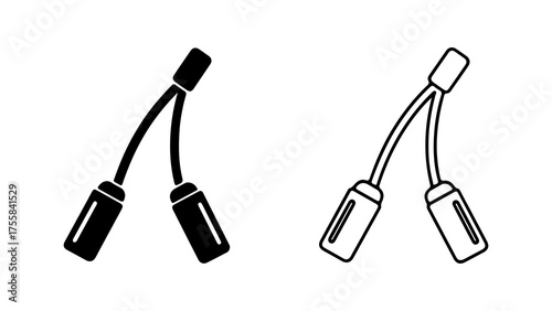 Audio jack splitter with transparent background