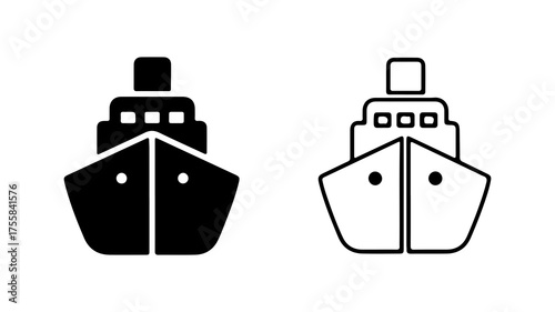 Ship icons with transparent background