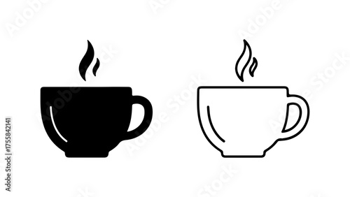 Hot beverage cups with transparent background