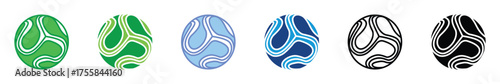 World Cup 2026 Football Ball Icon Set – Soccer Tournament Symbol, Modern Sport Design Collection