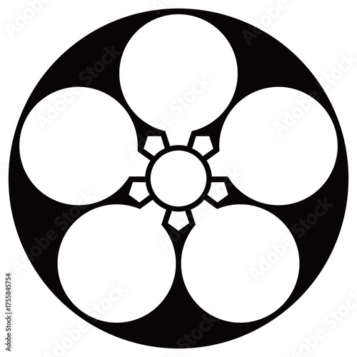 家紋です。石持地抜梅鉢といいます。