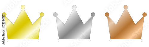 優勝王冠メダルセット ゴールド・シルバー・ブロンズ