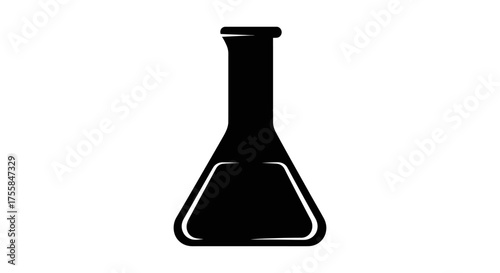 Laboratory Flask Icon, test tube isolated on white background
