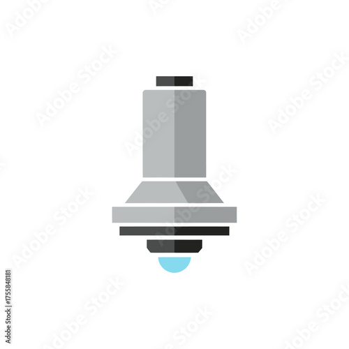 Automotive spark plug flat design vector icon.