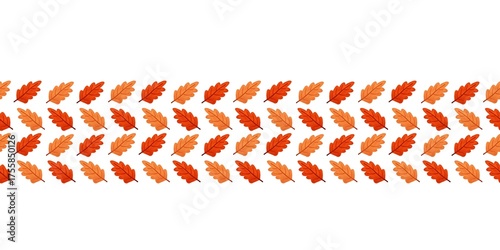 Wallpaper Mural Autumn leaf pattern background. Seamless orange fall leaves design on white. Cozy seasonal vector for autumn decor, thanksgiving, and harvest themes. Torontodigital.ca
