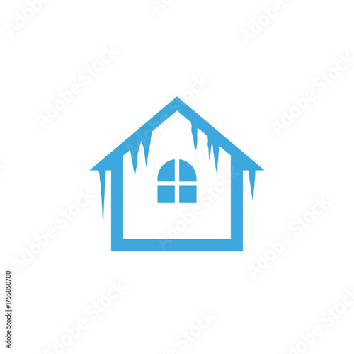 ice house vector abstract logo modern style