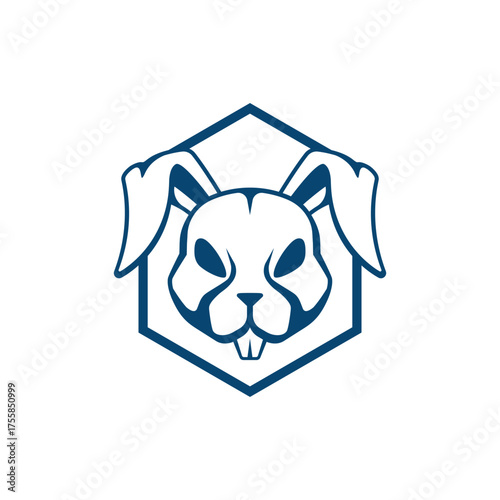 rabbit bad vector abstract logo modern style