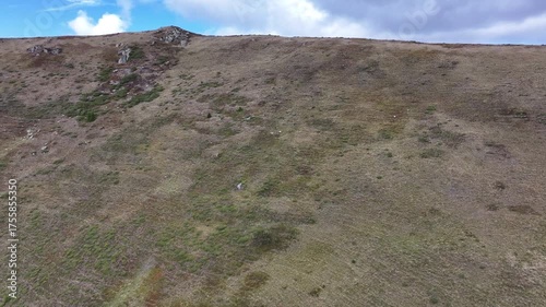 Aerial view of Parâng Mountains – Transylvania landscape from above - Romania