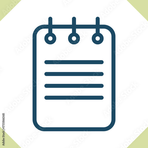 Tablou pe pânză Notepad Icon