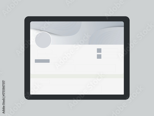 LinkedIn banner mockup template, cover photo, profile page mockup