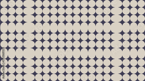 Pattern of circles in alternating colors creating an optical illusion with repeating shapes and lines