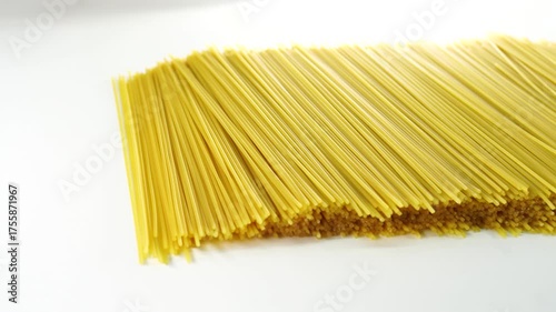 Bunch of spaghetti isolated on white background.Pastha. Food concept