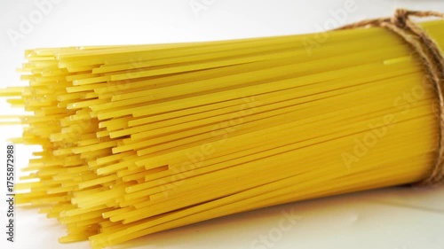 Bunch of spaghetti isolated on white background.Pastha. Food concept
