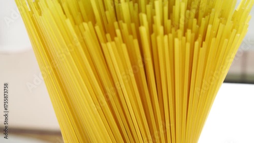 Bunch of spaghetti isolated on white background.Pastha. Food concept