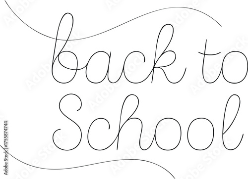 Back to School handwritten script lettering typography