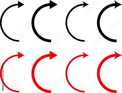 curved arrow set. Direction symbol. suggests forward movement. Hand drawn arrow collection. Arrow indicated the direction symbol
