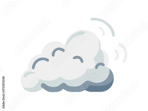 Foggy steam cloud isolated on transparent background

