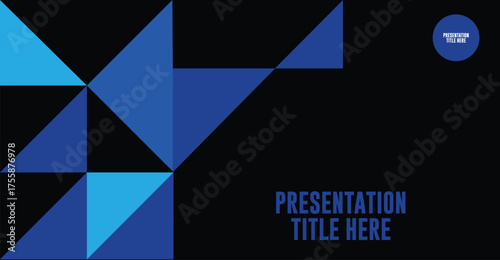 Abstract geometric background with blue triangles modern vector illustration for presentation templates and graphic design projects