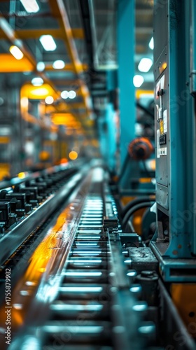 Wallpaper Mural Conveyor belt in a hot metal factory - suitable for industry, manufacturing and process publications. Torontodigital.ca
