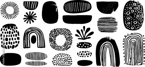 Abstract geometric shapes and patterns for creative designs