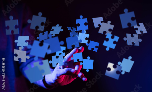 Abstract image of a hand in...
