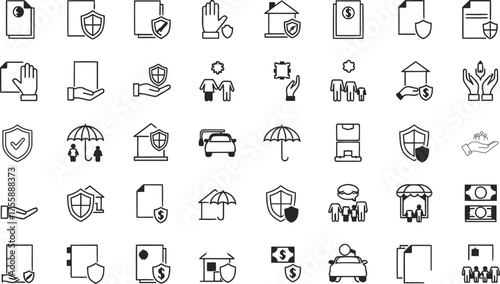Set of zodiac and profession icons vector set