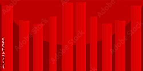 Abstract red background with stripes and space suit for banner, web, presentation. vector illustration.