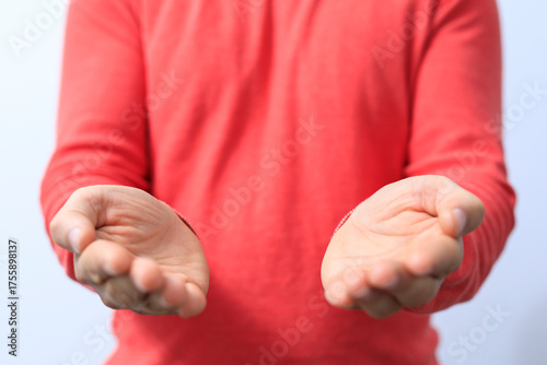 Close-up of a person with o...