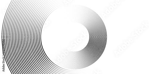 Black mascara circular texture, brush stroke isolated on white background. vector eps10