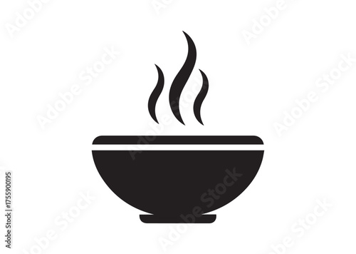 Hot soup icon, Hot soup solid Vector
