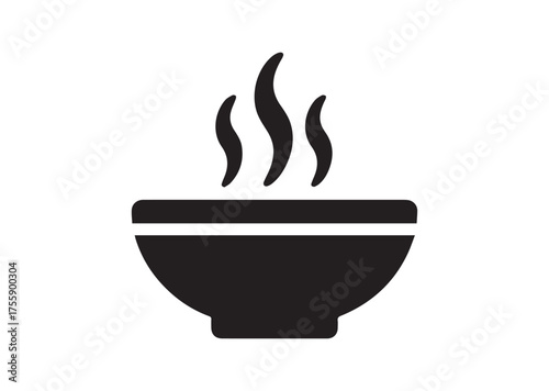Hot soup icon, Hot soup solid Vector
