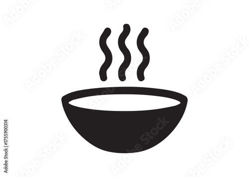 Hot soup icon, Hot soup solid Vector