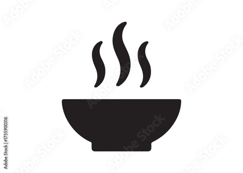 Hot soup icon, Hot soup solid Vector