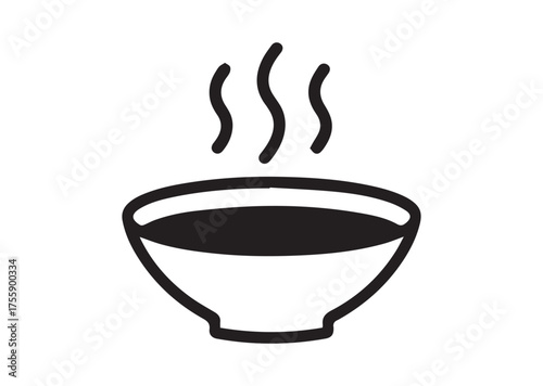 Hot soup icon, Hot soup solid Vector