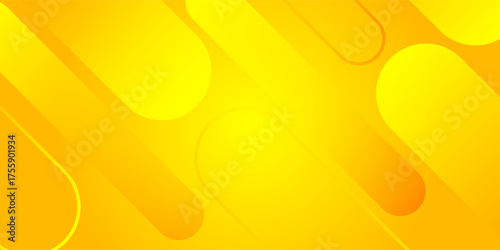 abstract diagonal line and shape in gradient yellow background.