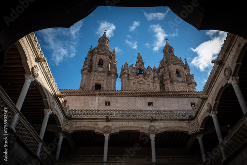 This impressive image captures the majesty of the Santiago de Compostela Cathedral as seen from the historic Plaza del Obradoiro