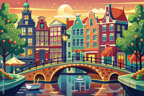 In Amsterdam, a city where water and light embrace each other,
Your heart will relax among the sparkling canals and stone bridges.
Every street smells of coffee and freedom.
And every look is full of 